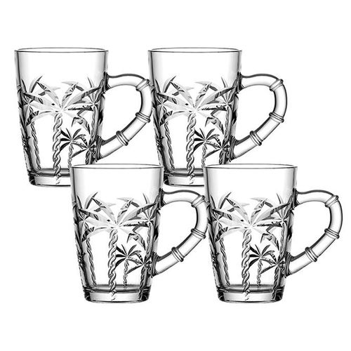 Jogo de Canecas 4 Peças 210ml em Vidro Hauskraft