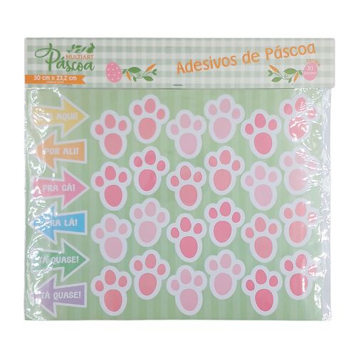Cartela Adesivos De Pascoa 30X23cm em Papel Multiart
