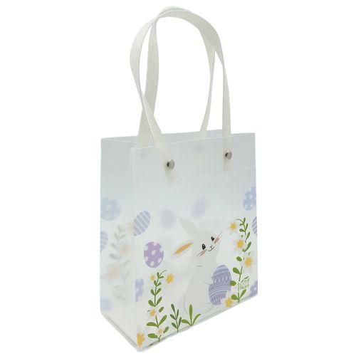 Sacola P/ Presente Coelho da Páscoa Transparente 13x15cm em Plástico Multiart