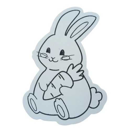 Kit de Coelhos De Páscoa Para Pintar 12x9cm Em Plastico Multiart