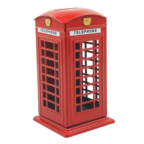 Cofre Cabine Telefônica Londres 12cm em Metal BCT7