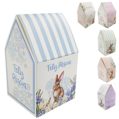 Caixinha Para Doces De Pascoa 8x12cm em Papel  Multiart