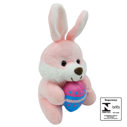 Chaveiro Coelho De Pelúcia Divertido 10cm em Poliester Fizzy