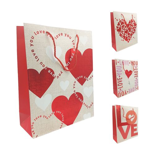 Sacola P/ Presente Love 26x32cm em Papel Megagift