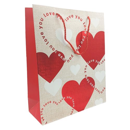 Sacola P/ Presente Love 26x32cm em Papel Megagift