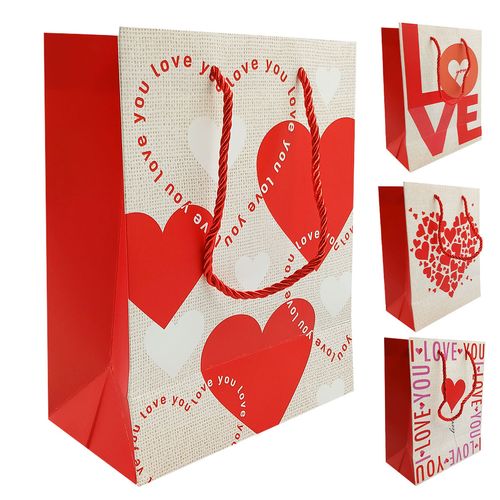 Sacola P/ Presente Coração 18x23cm em Papel Megagift