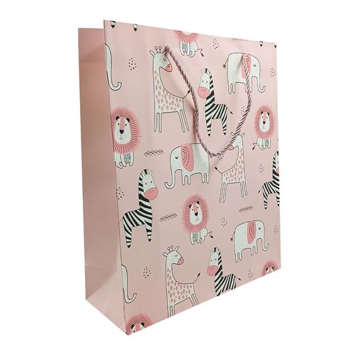 Sacola P/ Presente Bichinhos 26x32cm em Papel Megagift