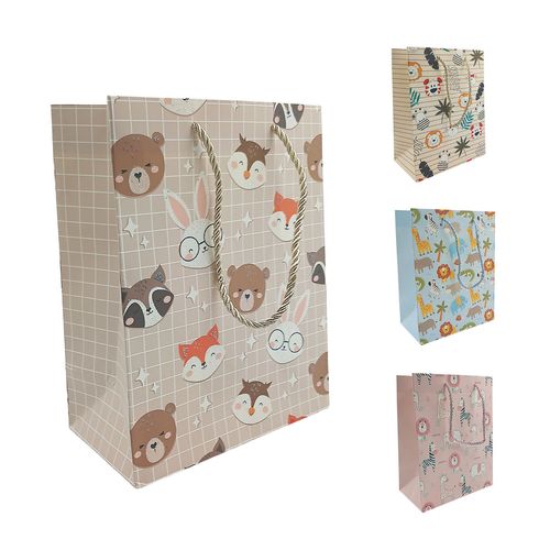 Sacola P/ Presente Animais 18x23cm em Papel Megagift