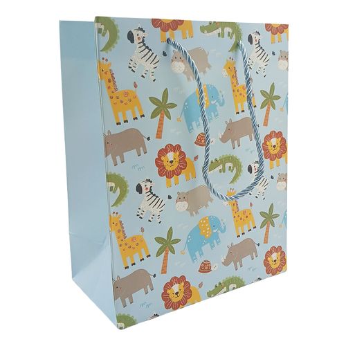 Sacola P/ Presente Animais 18x23cm em Papel Megagift