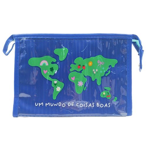 Nécessaire Feminina Frases 23x16cm em PVC Qualis