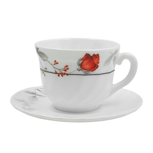 Jogo De Xícaras 190ml 12 Peças em Vidro Sanxia