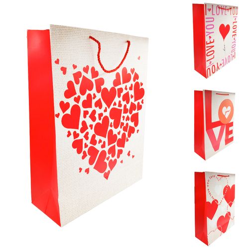 Sacola P/ Presente Love 30x40cm em Papel Megagift