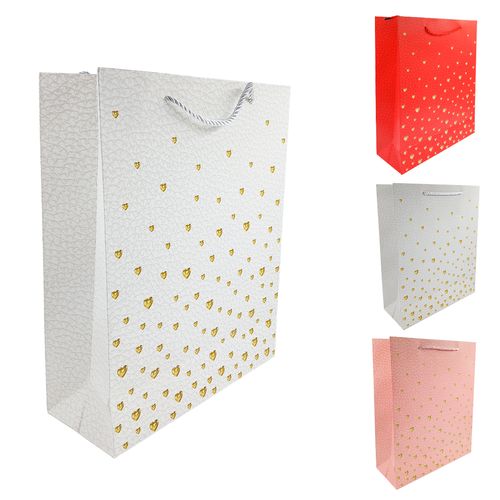 Sacola P/ Presente Coração 26x32cm em Papel Megagift