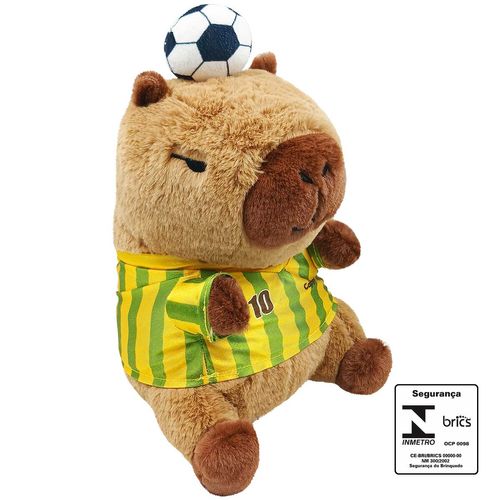 Capivara de Pelúcia 25cm em Poliéster Fizzy