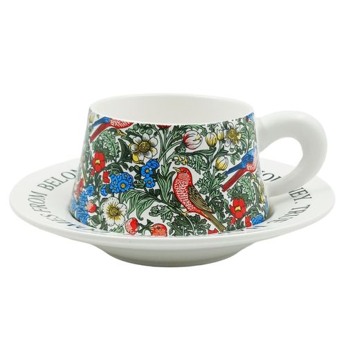 Xícara C/ Pires Fauna 250ml em Cerâmica Lila Home