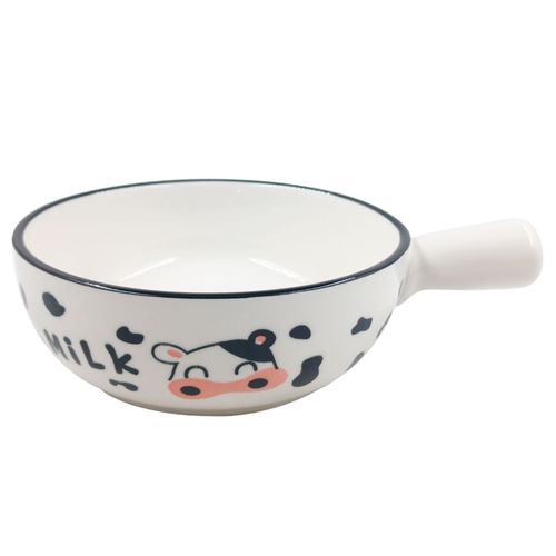 Bowl C/ Alça Vaquinha 420ml em Cerâmica Lila Cosméticos