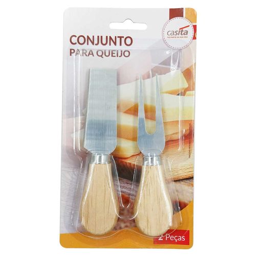 Kit P/ Queijo 2 Peças em Inox Imporiente