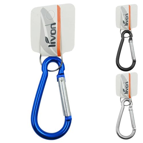 Chaveiro Mosquetão 7cm em Metal Livon