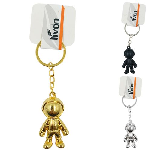 Chaveiro Astronauta 5cm em Metal Livon