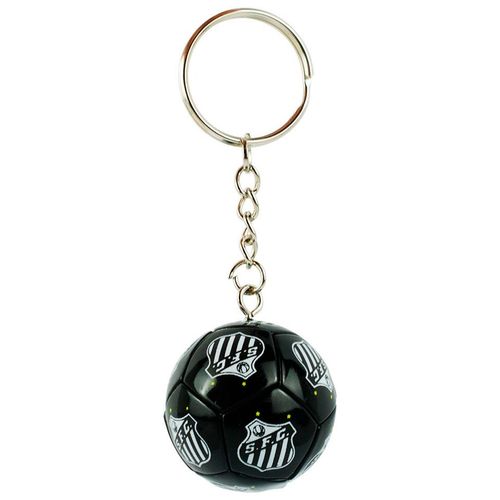 Chaveiro Bola De Futebol Santos FC 4cm em Metal Mileno