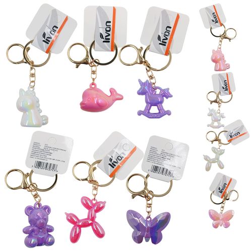 Chaveiro Bichinhos 5cm em Metal Livon