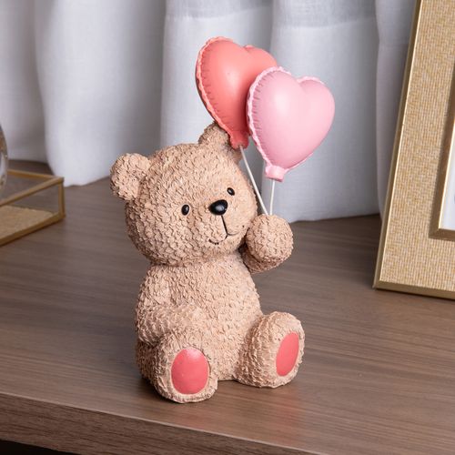 Ursinho Teddy Decorativo 13x10cm em Resina Wolff