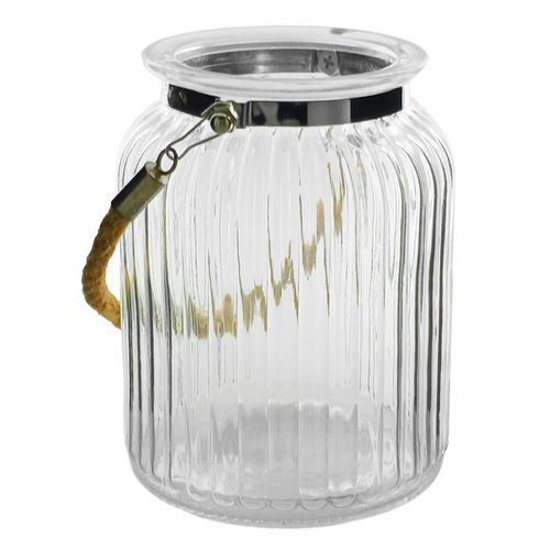 Vaso C/ Alça Decorativo 15cm em Vidro Moment