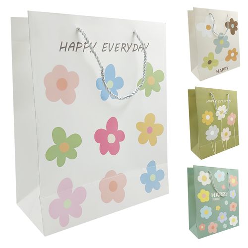 Sacola P/ Presente Happy 26x32cm em Papel Amigold