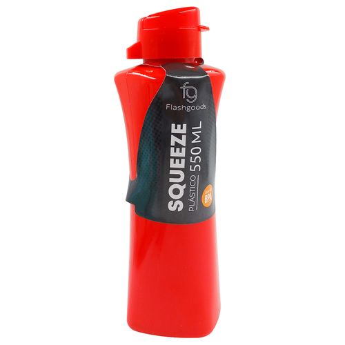 Garrafa Squeeze 550ml em Plastico Flashgoods