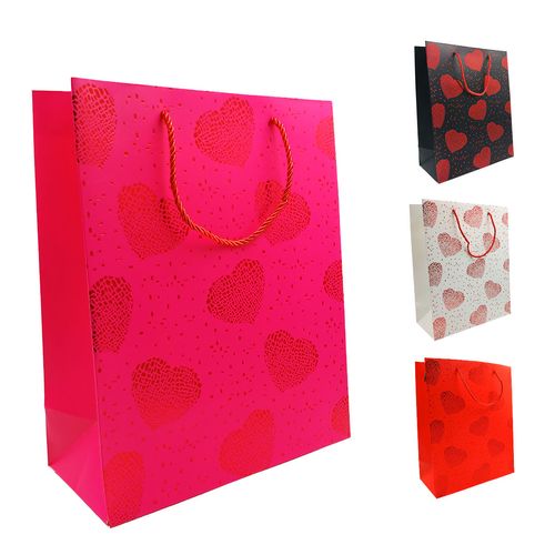 Sacola P/ Presente Coração 26x32cm em Papel Amigold