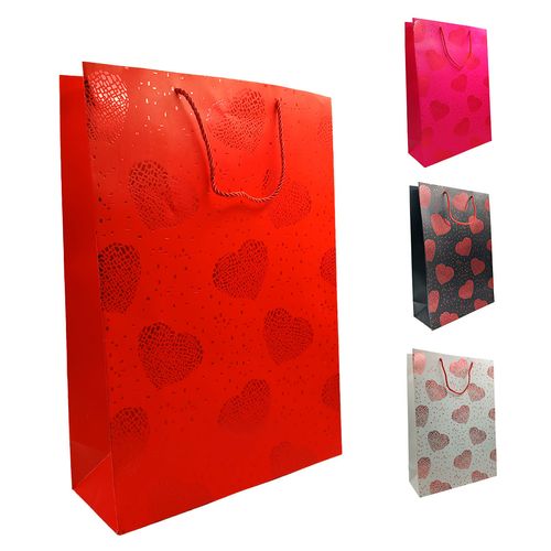 Sacola P/ Presente Coração 31x42cm em Papel Amigold