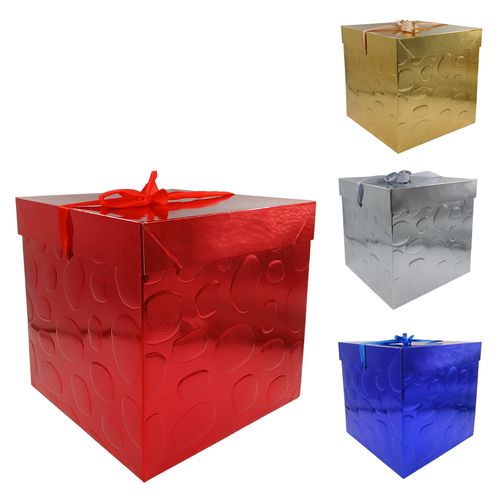 Caixa P/ Presente 22x22cm em Papel Amigold