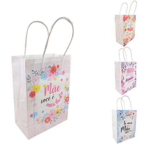 Sacola P/ Presente Mãe 15x21cm em Papel Amigold