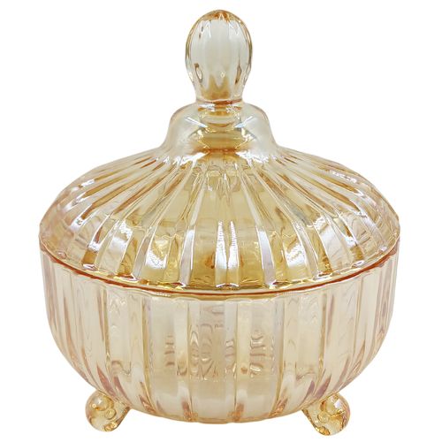 Potiche Cannelé 12cm em Vidro Dolce Home