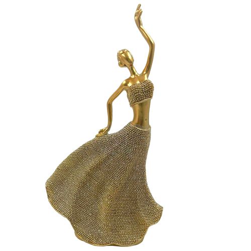 Bailarina Decorativa 26x14cm em Resina Youbai