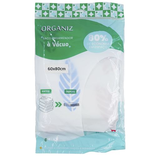 Saco Organizador à Vácuo 60x80cm em Plástico Kehome