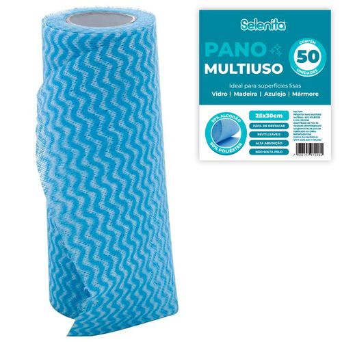 Pano Multiuso 50 Peças 30x25cm Em Poliester Livon