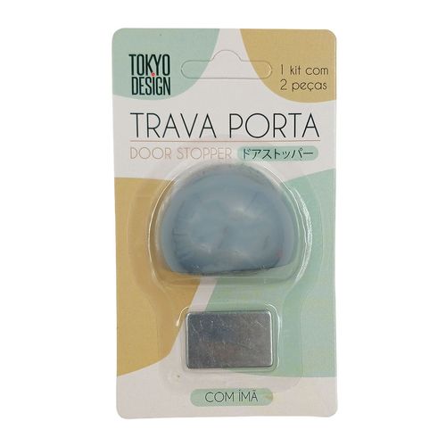 Trava Porta Magnético 3x2cm em Plástico Tokyo Design