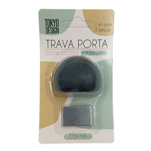 Trava Porta Magnético 3x2cm em Plástico Tokyo Design
