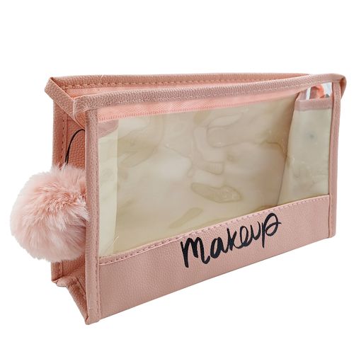 Nécessaire C/Alça e Chaveiro 15x23cm  em PVC Rubys