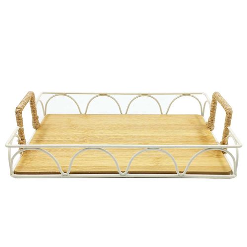 Bandeja Decorativa Retangular 28x19cm em MDF Dcarte