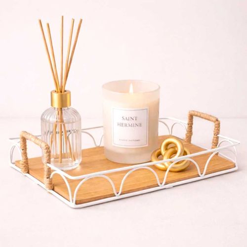 Bandeja Decorativa Retangular 28x19cm em MDF Dcarte