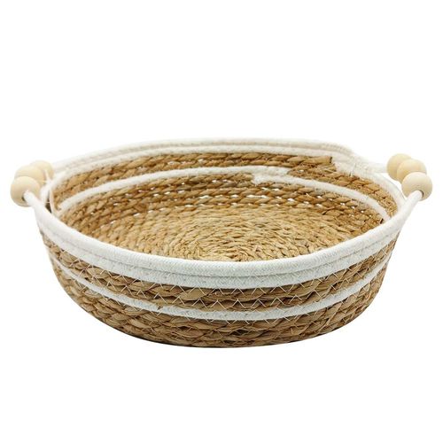 Cesto Organizado Multiuso 30x30cm em Palha Dcarte