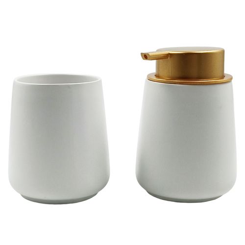 Kit Banheiro 2 Peças em Cerâmica Dcarte