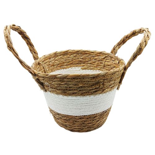 Cesto Organizado Multiuso 17x13cm em Palha Top Util