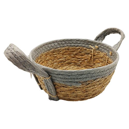 Cesto Organizado Multiuso 20x9cm em Palha Top Util