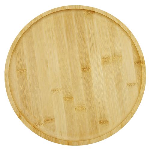 Bandeja Redonda 29cm Em Bambu Top Útil