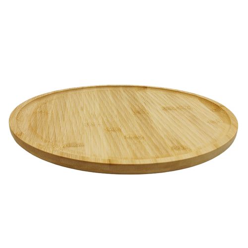 Bandeja Redonda 29cm Em Bambu Top Útil