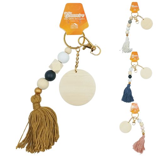 Chaveiro Bag Charms 21cm em Madeira Interponte