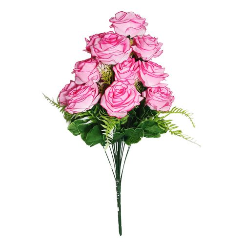 Buquê de Rosas Artificial 63cm em Plástico Bella Garden